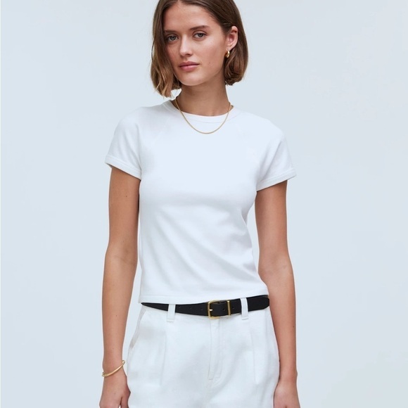 NWOT Madewell Raglan-Sleeve Baby Tee - Picture 1 of 6